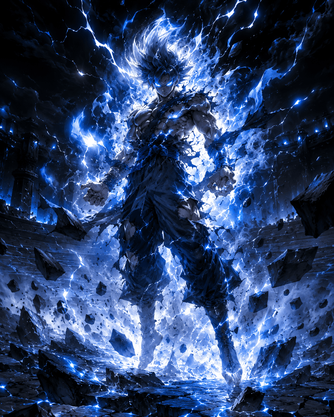 A warrior transcending their limits with explosive power